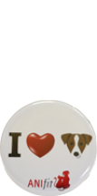 Button "Ich liebe Hunde"  (1 Stück)